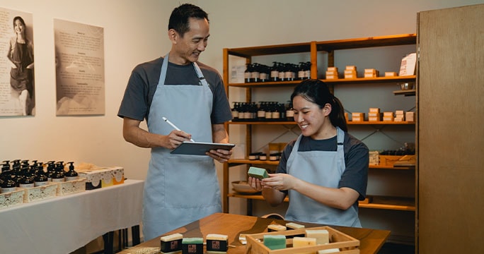 Chew Jia Tian, founder of Rough Beauty, with her husband